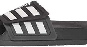 adidas Unisex Adilette Slide Sandal, Core Black/White/Grey Six, 11 US Women