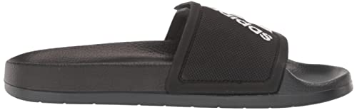 adidas Unisex Adilette Slide Sandal, Core Black/White/Grey Six, 11 US Women