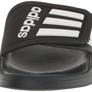 adidas Unisex Adilette Slide Sandal, Core Black/White/Grey Six, 11 US Women