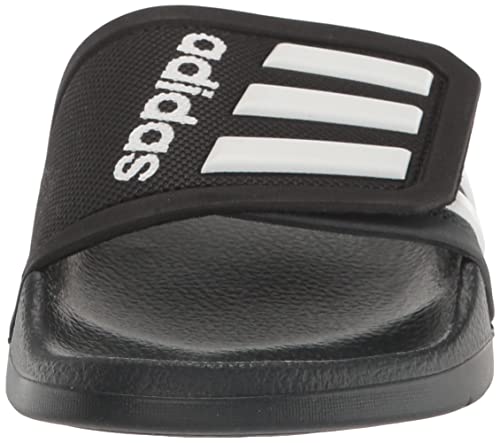 adidas Unisex Adilette Slide Sandal, Core Black/White/Grey Six, 11 US Women