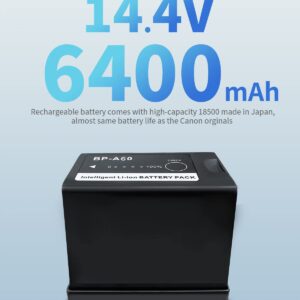 Fully Decoded Replacement Battery for Canon BP-A60 Compatible with EOS C200,EOS C70,C200B,C220B,EOS C300 Mark II,C300 MK III,C500 Mark II,X605 XF705 4K UHD(A60)