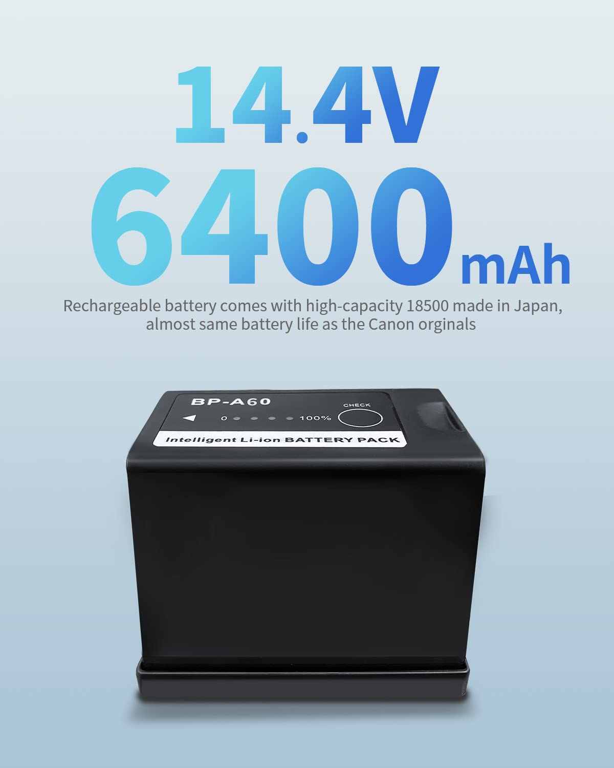 Fully Decoded Replacement Battery for Canon BP-A60 Compatible with EOS C200,EOS C70,C200B,C220B,EOS C300 Mark II,C300 MK III,C500 Mark II,X605 XF705 4K UHD(A60)