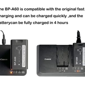 Fully Decoded Replacement Battery for Canon BP-A60 Compatible with EOS C200,EOS C70,C200B,C220B,EOS C300 Mark II,C300 MK III,C500 Mark II,X605 XF705 4K UHD(A60)