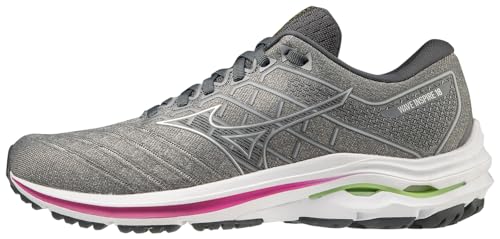 Mizuno Women's Wave Inspire 18 Running Shoe, Ultimate Grey/Silver, 9