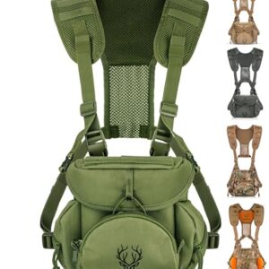 Binocular Harness Chest Pack for Men and Women - Our Bino Harness and case is Great for Hunting, Hiking, and Shooting - Bino Straps Secure Your Binoculars - Holds rangefinders, Phones, Bullets, ect