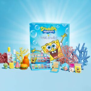 wet n wild SpongeBob Squarepants Makeup Collection PR Box - Makeup Set with Versatile Brushes, Unique Sponges,Vibrant Buildable & Blendable Palettes, Cruelty-Free & Vegan