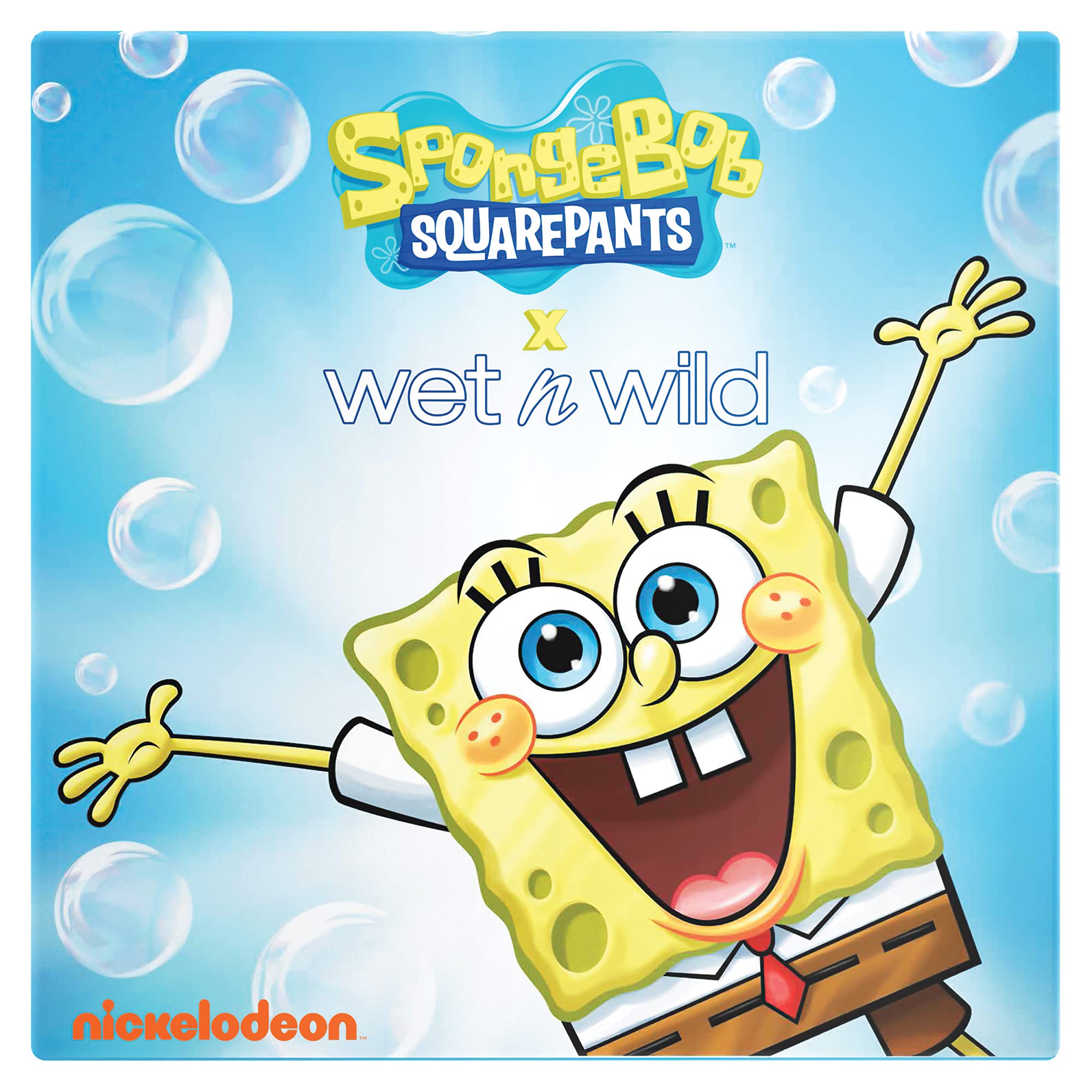 wet n wild SpongeBob Squarepants Makeup Collection PR Box - Makeup Set with Versatile Brushes, Unique Sponges,Vibrant Buildable & Blendable Palettes, Cruelty-Free & Vegan