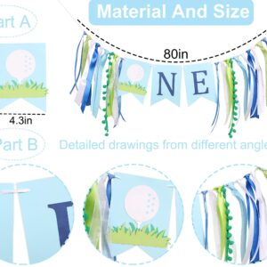 Golf 1st Birthday high Chair Banner - Golf 1st Birthday Party Decorations in one, Golf seat high Chair Banner, Birthday Party Banner, Cake Smashing, Photography Props.