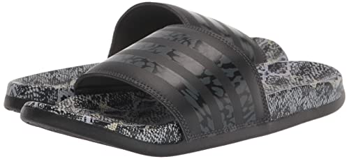 adidas Women's Adilette Comfort Slides Sandal, Core Black/Core Black/Almost Pink, 11