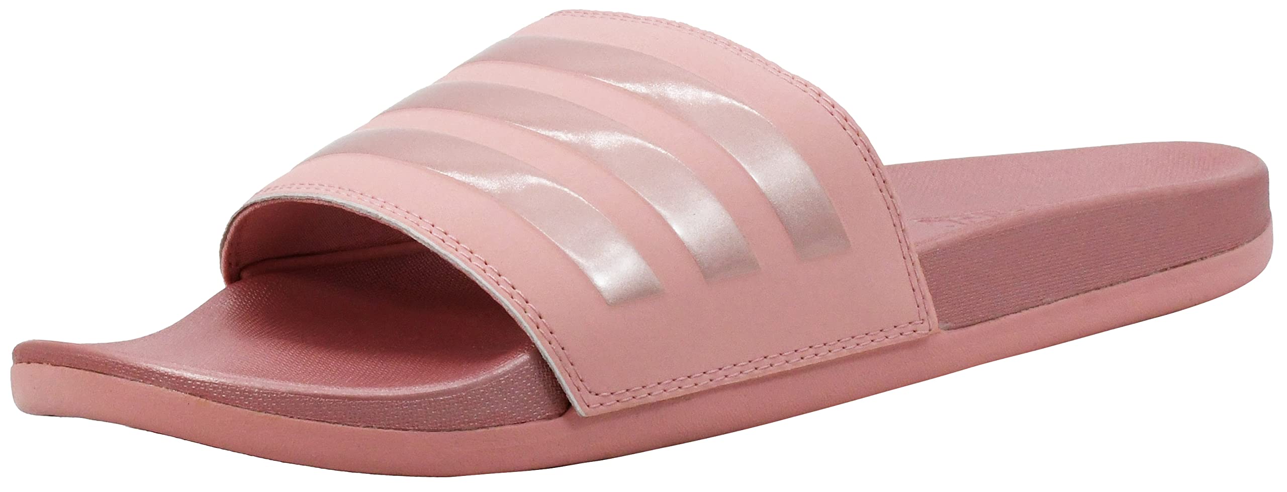 adidas Women's Adilette Comfort Slides Sandal, Wonder Mauve/Maeamt/Maeamt, 10