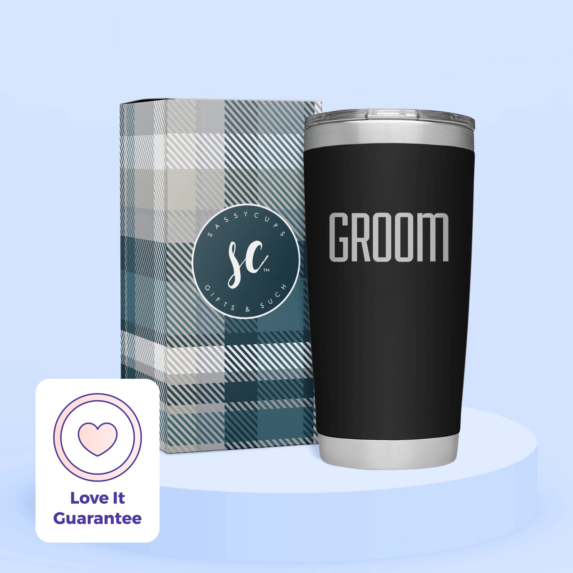 Groom Tumbler - Custom Vacuum Insulated Stainless Steel Groom Cup Mug with Lid and Straw - Cup for Fiance - Coffee Mug for Groom to Be - Groom Travel Tumbler - Engagement Tumbler - Newly Engaged Son