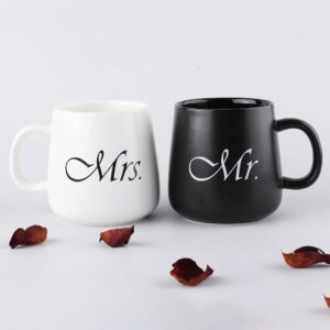 mcleanpin mr and mrs coffee mugs set, wedding anniversary presents for couples mugs, bridal shower gifts engagements gifts, couple mugs gifts,newlyweds couples