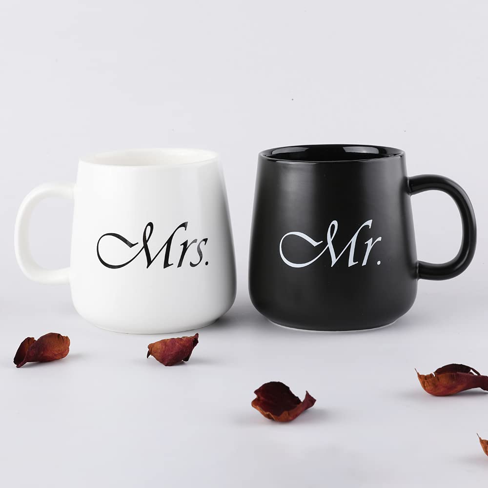 MCleanPin Mr and Mrs Coffee Mugs Set, Wedding Anniversary Presents for Couples Mugs, Bridal Shower Gifts Engagements Gifts, Couple Mugs Gifts,Newlyweds Couples