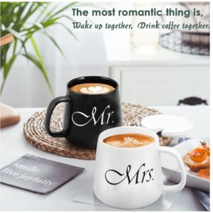 MCleanPin Mr and Mrs Coffee Mugs Set, Wedding Anniversary Presents for Couples Mugs, Bridal Shower Gifts Engagements Gifts, Couple Mugs Gifts,Newlyweds Couples