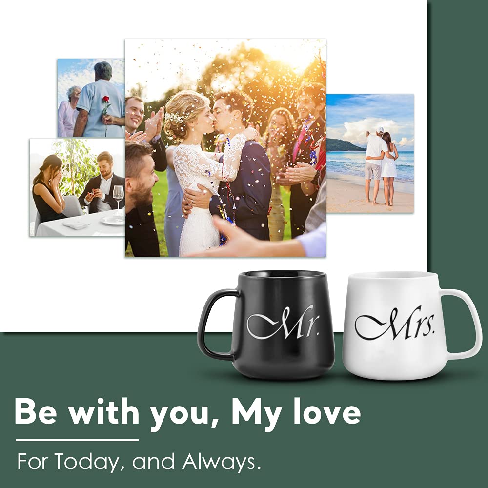 MCleanPin Mr and Mrs Coffee Mugs Set, Wedding Anniversary Presents for Couples Mugs, Bridal Shower Gifts Engagements Gifts, Couple Mugs Gifts,Newlyweds Couples