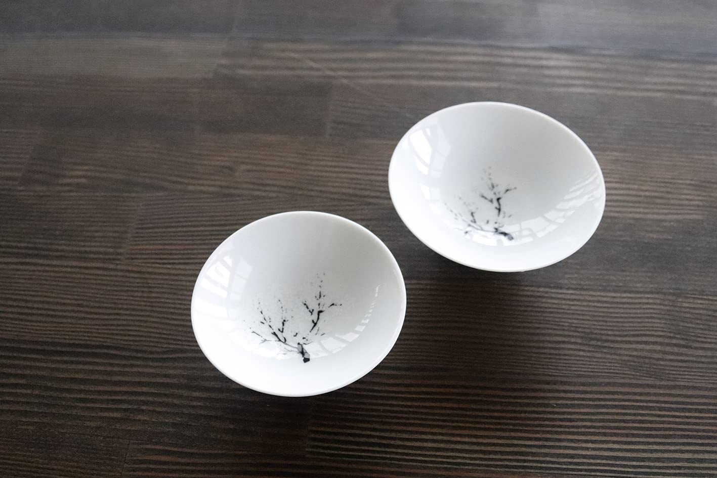 丸モ高木陶器 Japanese Sakura Cherry Blossom Color Changing Sake Cups (Pair), Magical Blooming Sake Cups