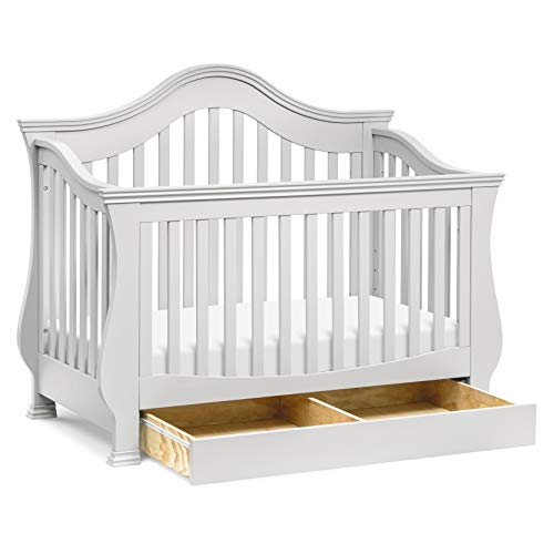 DaVinci Ashbury 4-in-1 Convertible Crib with Toddler Bed Conversion Kit in Cloud Grey, Greenguard Gold Certified