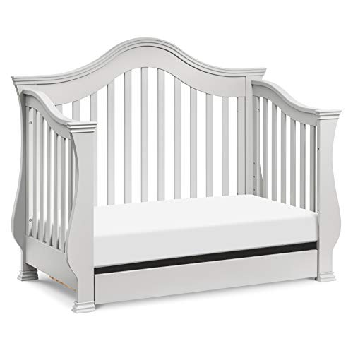 DaVinci Ashbury 4-in-1 Convertible Crib with Toddler Bed Conversion Kit in Cloud Grey, Greenguard Gold Certified