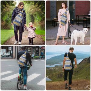 Kamo Sling Backpack Chest Shoulder Bag Crossbody Cycling Travel Hiking Daypack for Men Women With Earphone Hole