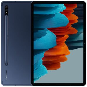 samsung galaxy tab s7 11-inch android tablet 128gb wi-fi bluetooth s pen fast charging usb-c port, mystic navy (renewed)