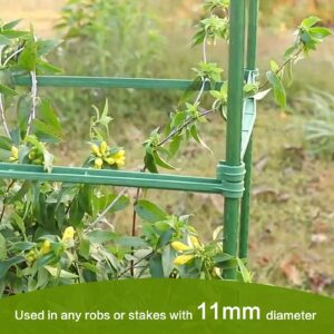 30PCS Stake Arms for Tomato Cage，Expandable Trellis Connectors-11.8" with 2 Buckles for Tomato Cage Attach 11mm Diameter Plant Stakes