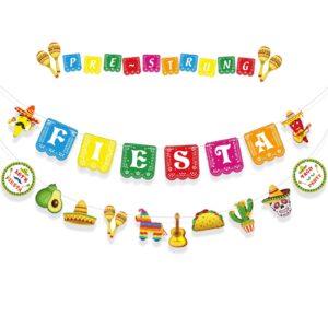 Cinco De Mayo Banner Mexican Party Supplies Sign Banner Garland Fiesta Party Decoration Day of the Dead Backdrops Ceiling Hanging Card Tissue Decorations for Mexican Festival Tacol Theme Birthday