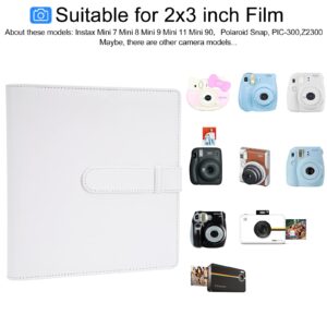 Ruibytree 256 Pockets Mini Photo Album - Fits for Fujifilm Instax Mini 12 Mini 11 Mini 9 Mini 8 Mini 40, Polaroid Snap PIC-300, Kodak Mini 3-Inch Film(white)