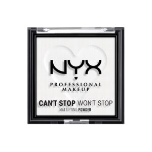 nyx professional makeup can't stop won't stop mattifying pressed powder - bright translucent