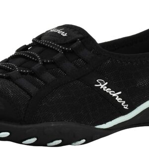 Skechers Women's Spectacular Breathe Easy Sneaker Black/Aqua 7.5