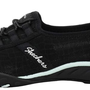 Skechers Women's Spectacular Breathe Easy Sneaker Black/Aqua 7.5