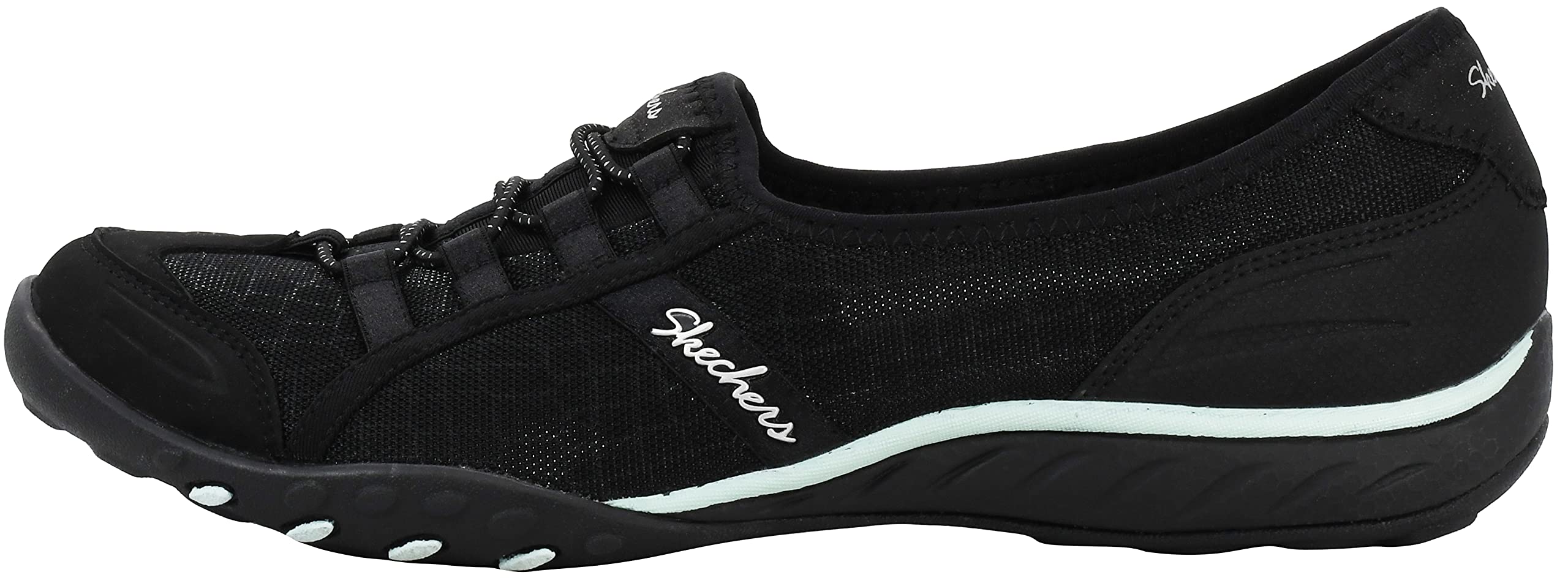 Skechers Women's Spectacular Breathe Easy Sneaker Black/Aqua 7.5