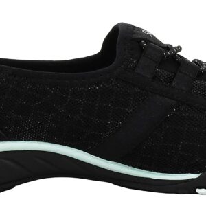 Skechers Women's Spectacular Breathe Easy Sneaker Black/Aqua 7.5