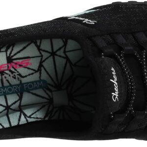 Skechers Women's Spectacular Breathe Easy Sneaker Black/Aqua 7.5