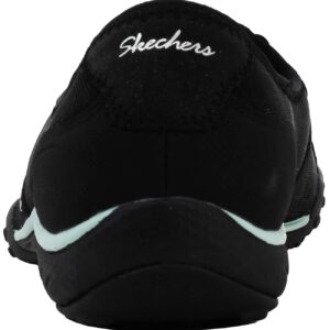 Skechers Women's Spectacular Breathe Easy Sneaker Black/Aqua 7.5