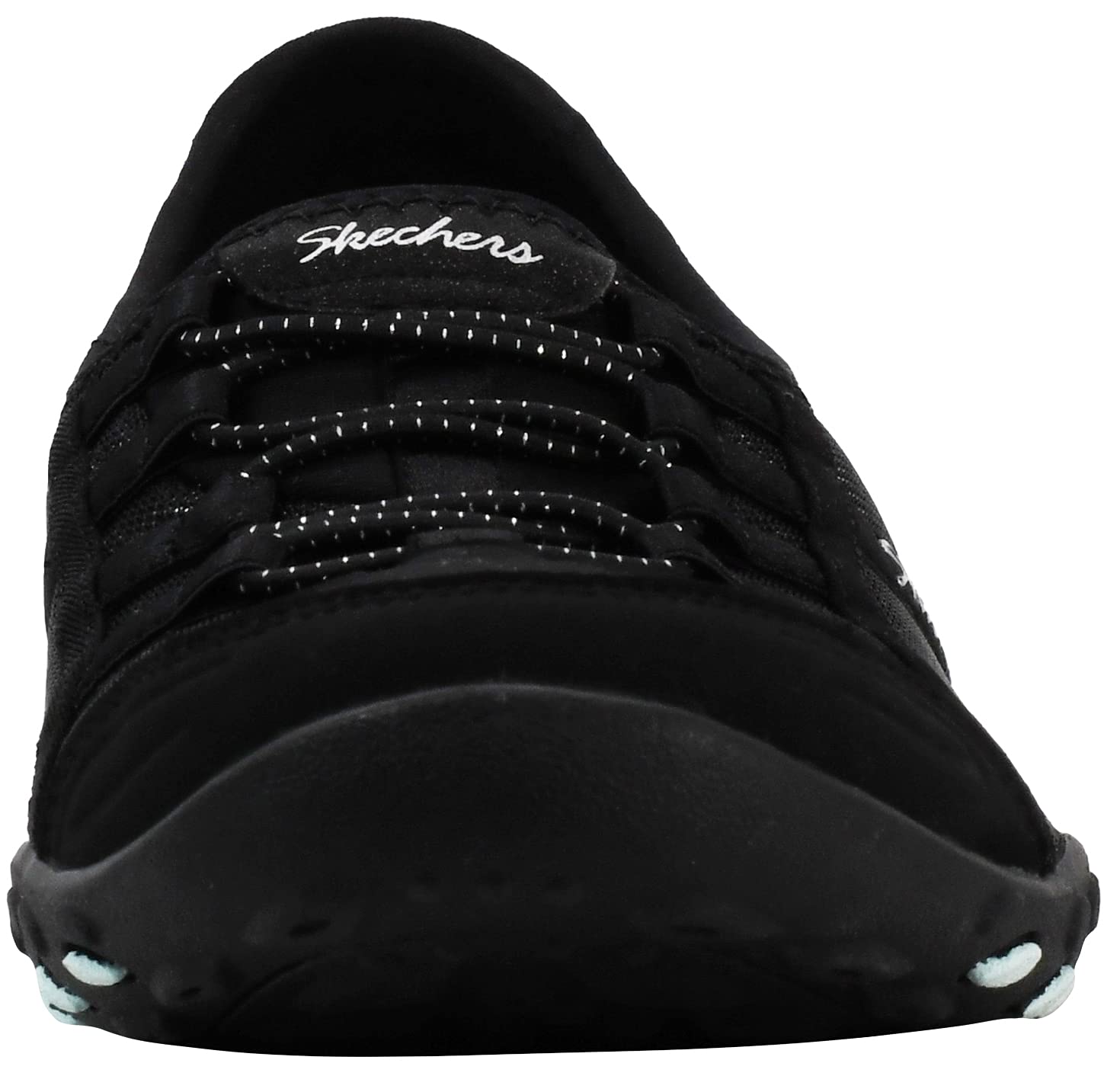 Skechers Women's Spectacular Breathe Easy Sneaker Black/Aqua 7.5