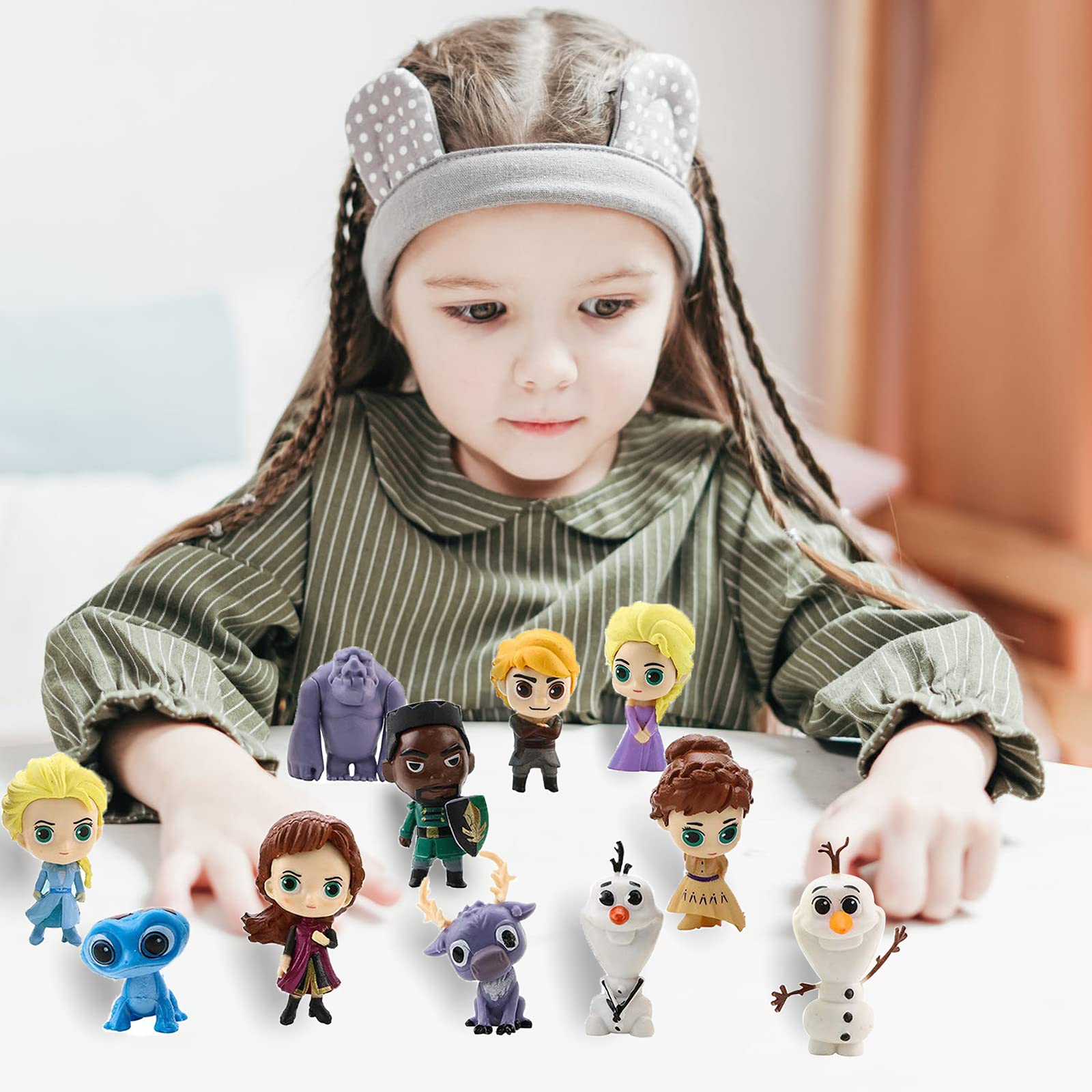 Frozen Cake Topper, 12Pcs Frozen Cake Decorations Action Figures, Frozen Action Figure, Mini Figurines Toy Frozen Cake Decoration for Kids Birthday Baby Shower Frozen Theme Party Supplies Birthday