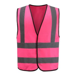 aykrm safety vest pink (xs-8xl) (large, pink)