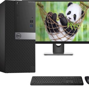 Dell OptiPlex Tower Desktop Computer PC, Intel Core i5 6500, 3.2GHz Processor, 16GB Ram, 512GB M.2 SSD, WiFi & Bluetooth, FHD 24 Monitor, Wireless Keyboard and Mouse, Windows 10 Pro (Renewed)