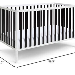 Baby Cache Deux Remi Island 3-in-1 Convertible Crib (Do Re Me) White & Black