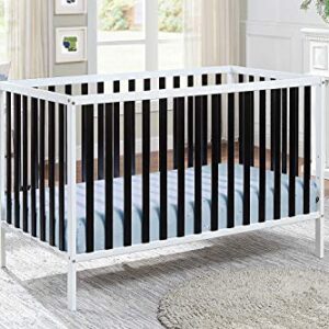 Baby Cache Deux Remi Island 3-in-1 Convertible Crib (Do Re Me) White & Black