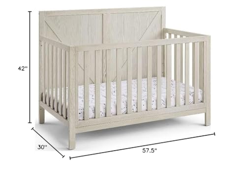 Suite Bebe Barnside 4-in-1 Convertible Crib in Washed Gray