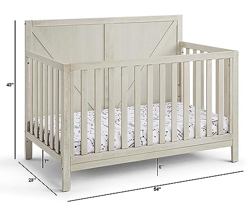 Suite Bebe Barnside 4-in-1 Convertible Crib in Washed Gray