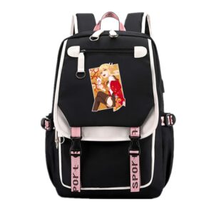 cosabz anime cross my body himiko toga backpack nylon school bags laptop bag shoulder bag travel bag girls (2,)