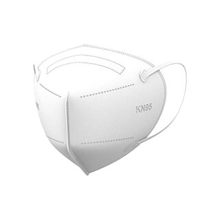 yiderbo white kn95 face mask pack of 20 individually packaged 5-ply disposable face masks filter efficiency≥95% protection against pm2.5, fire smoke, dust cup dust mask