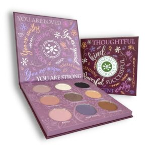 honeybee gardens power of positivity eye shadow palette, 4 highly pigmented colors with long lasting luxe finish, vegan, cruelty-free, gluten-free, and paraben-free, net wt 1.3g each