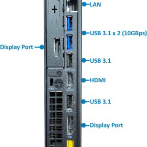 Lenovo ThinkCentre M720q Tiny Desktop Computer, Intel i3-8100, 16GB RAM, 256GB NVMe, 4K Monitor Support DisplayPort, HDMI, AC Wi-Fi, Bluetooth - Windows 10 Pro (Renewed)