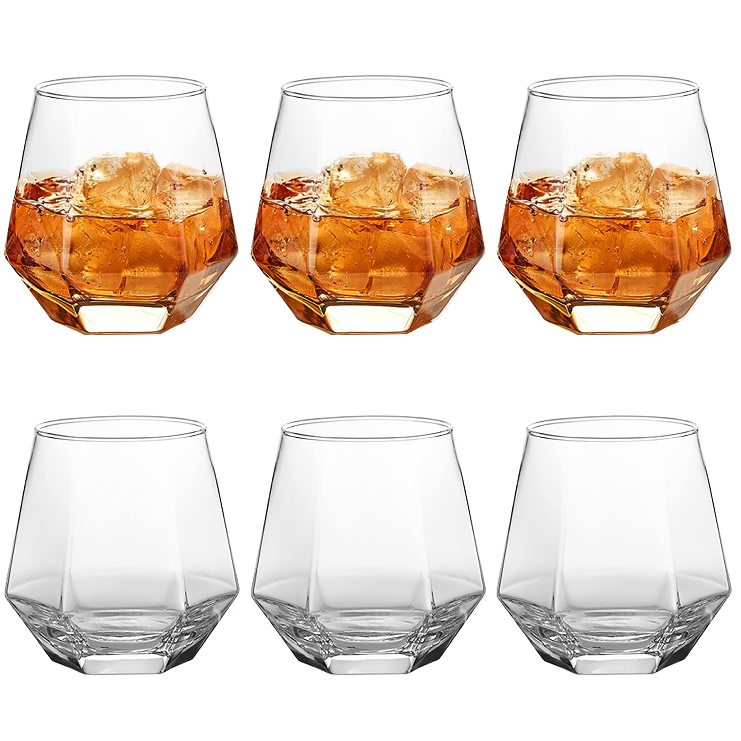 Clear Glass Beer Cups – 6 Pack – All Purpose Drinking Tumblers, 10 oz – Elegant Design for Home and Kitchen – Great for Restaurants, Bars, Parties – by Kitchen