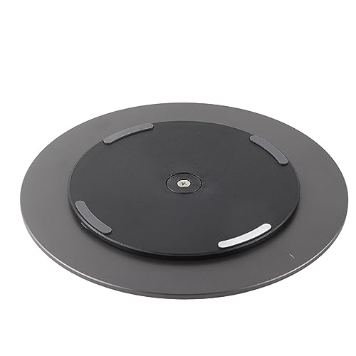 360° Aluminum Rotation Monitor Swivel Base 360° Rotating Swivel Stand Turntable Platform Base for Monitor Computer Laptop Sculpturing Black