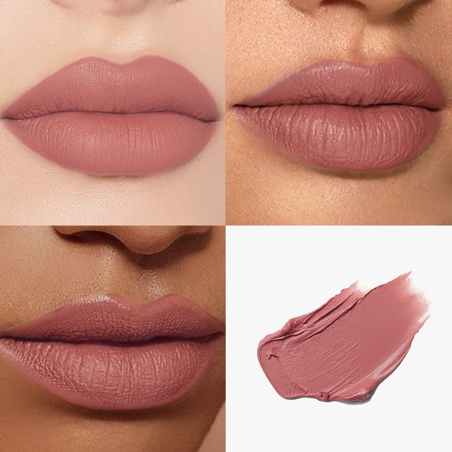 Catkin Matte Lipsticks Nude Lipstick Long Lasting Lipstick Lip Makeup Waterproof Matte Moisturizing Smooth Soft High Impact Lip Color Infused with Vitamin E and Avocado Oil