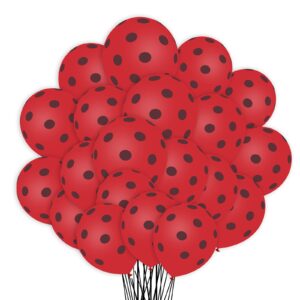 50 pcs ladybug balloons red black polka dots balloon 12 inches latex party balloon for ladybug theme party wedding birthday party festival decorations